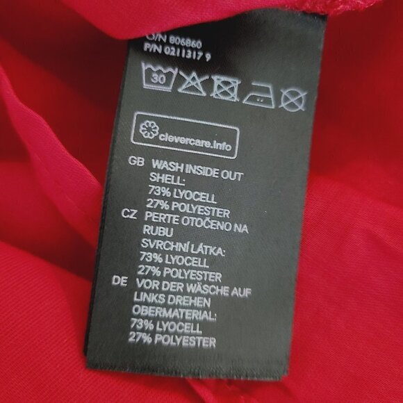 H&M Conscious Collection Top 2 Red Lightweight V-Neck Long Sleeve Popover - Picture 6 of 6